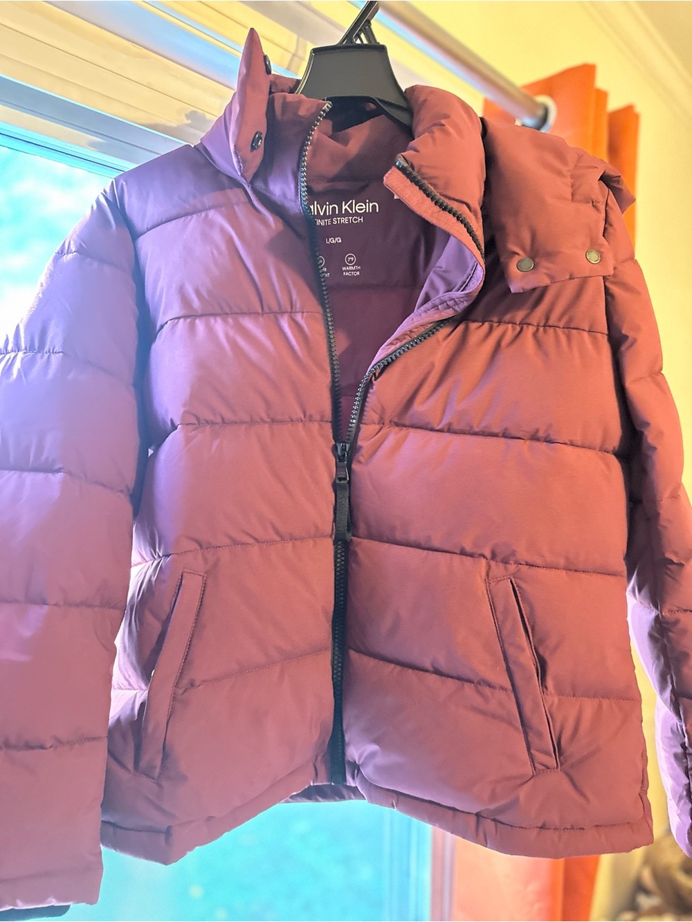 Calvin Klein Women's Mauve Quilted Puffer Jacket